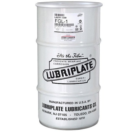 Lubriplate Aluminum Complex Grease; Multipurpose; Drum; Semi Solid; Food Grade Machinery; White; 120 Lb FGL-1 120LB QTR DRUM ; L0231-039